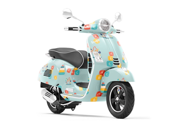 Preschool Playpen Toy Room Vespa Scooter Wrap Film