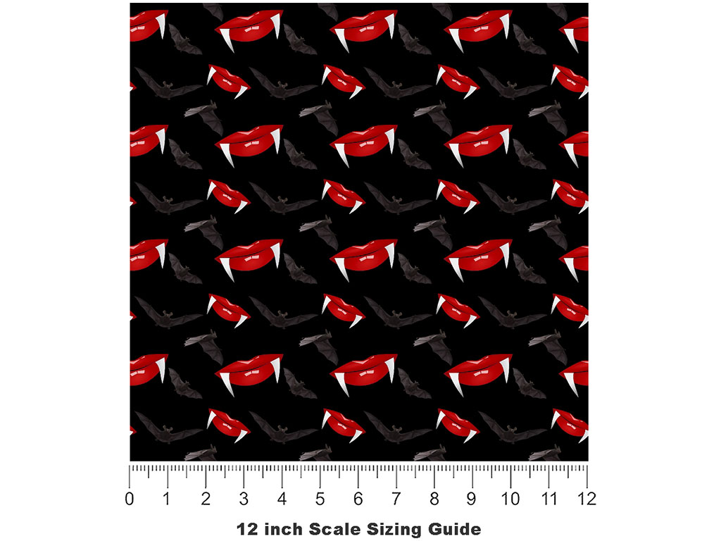 Spooky Night Vampire Vinyl Film Pattern Size 12 inch Scale