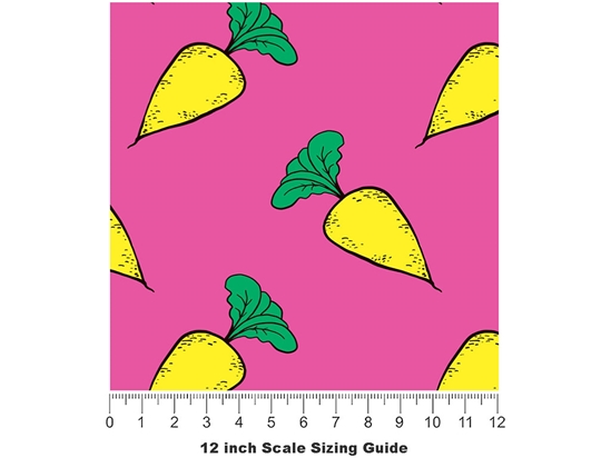 Solar Yellow Vegetable Vinyl Film Pattern Size 12 inch Scale