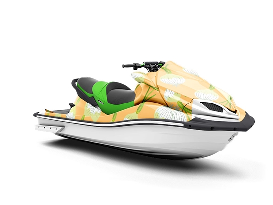 Crystal White Vegetable Jet Ski Vinyl Customized Wrap