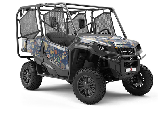 Blue Tails Witch Utility Vehicle Vinyl Wrap