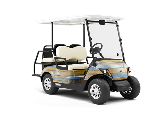 Lost Maya Wood Plank Wrapped Golf Cart