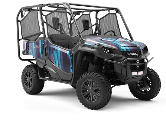 Ocean Waves Wood Plank Utility Vehicle Vinyl Wrap