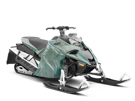 Deep Sea Wood Plank Custom Wrapped Snowmobile