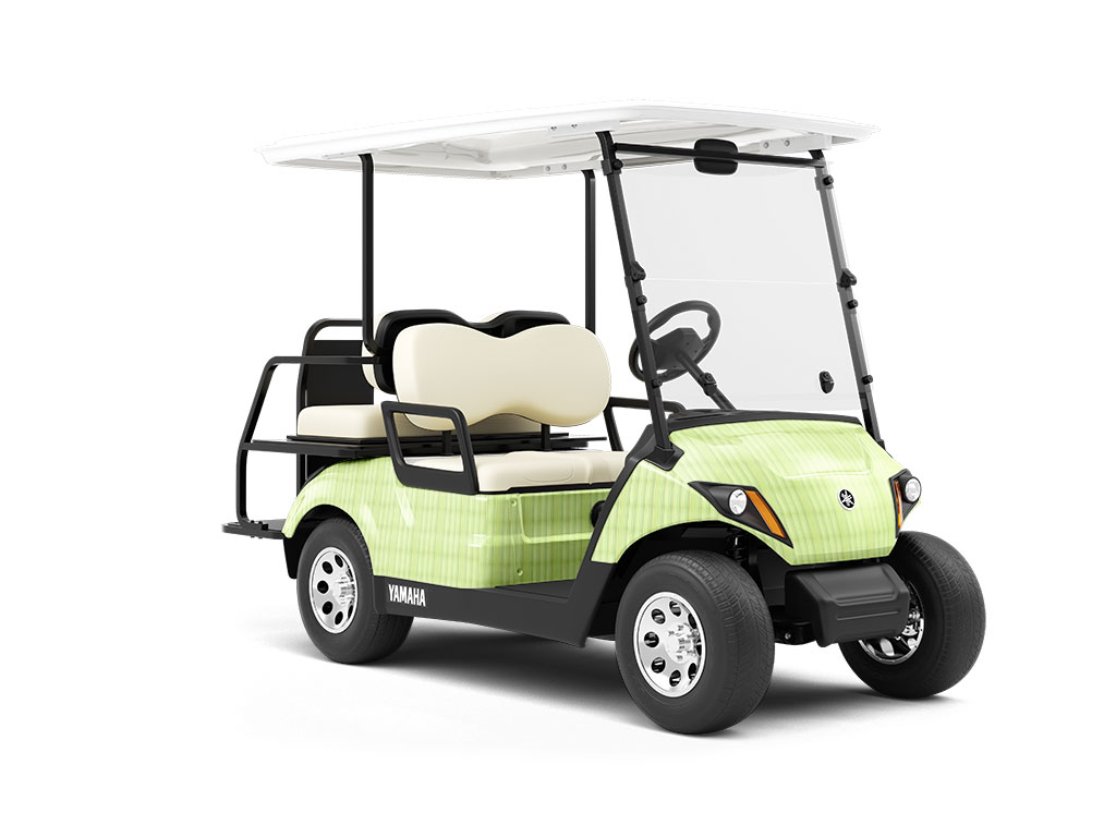 Lime  Wood Plank Wrapped Golf Cart