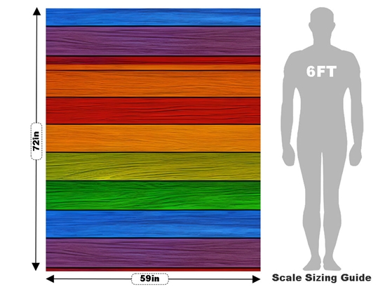 Slice of Life Wood Plank Vehicle Wrap Scale