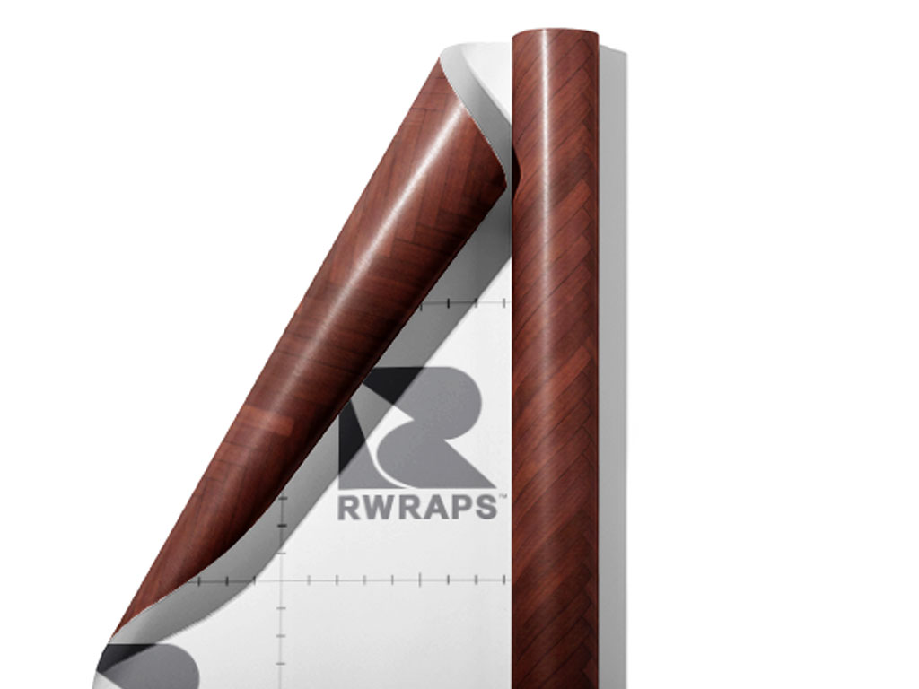 Mahogany  Wooden Parquet Wrap Film Sheets