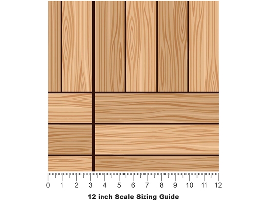 Oak  Wooden Parquet Vinyl Film Pattern Size 12 inch Scale