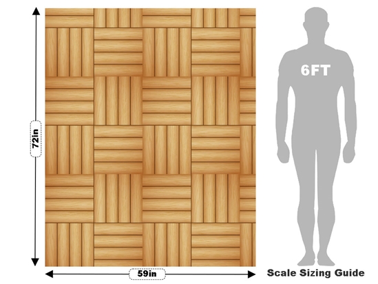 Pine  Wooden Parquet Vehicle Wrap Scale