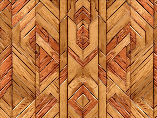 Mixed Gunstock Wooden Parquet Vinyl Wrap Pattern