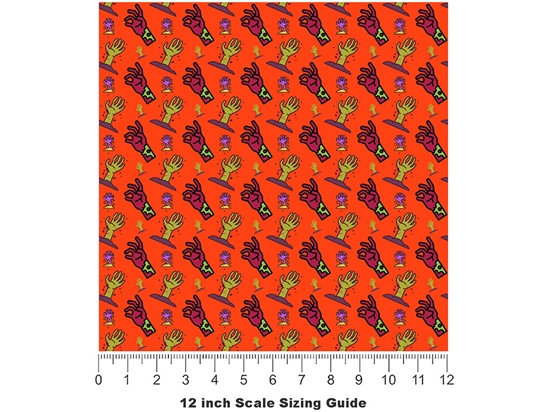 Dead Rising Zombie Vinyl Film Pattern Size 12 inch Scale