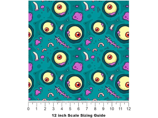 Eye Spy Zombie Vinyl Film Pattern Size 12 inch Scale