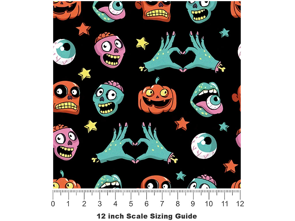 Loving Dead Zombie Vinyl Film Pattern Size 12 inch Scale