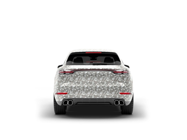 Rwraps Camouflage 3D Fractal Silver SUV Vinyl Wraps