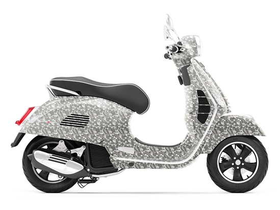 Rwraps Camouflage 3D Fractal Silver Do-It-Yourself Scooter Wraps