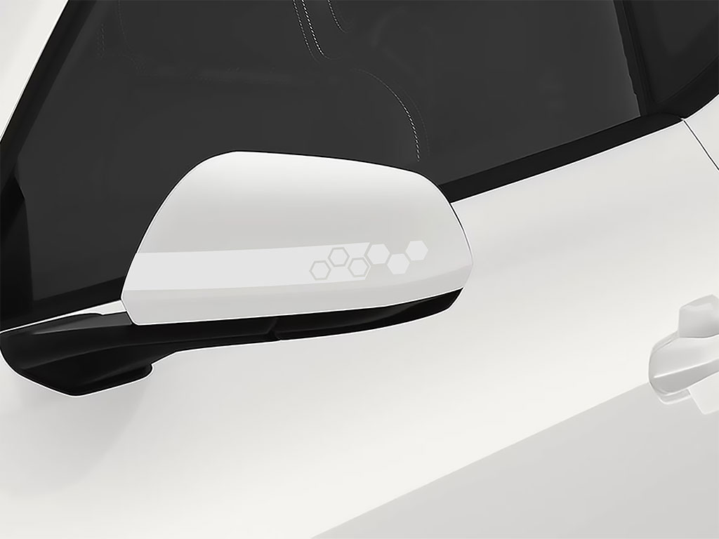 3M™ Hexagon Side-View Mirror Decal - White