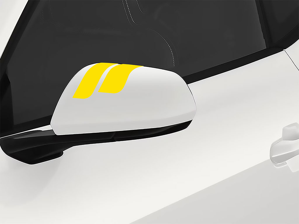 3M Lemon Yellow  Double Round Side View Mirror Sticker