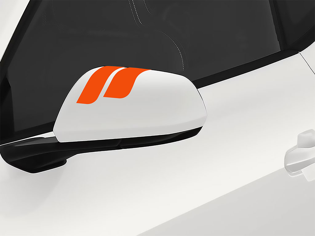 3M Bright Orange  Double Round Side View Mirror Sticker