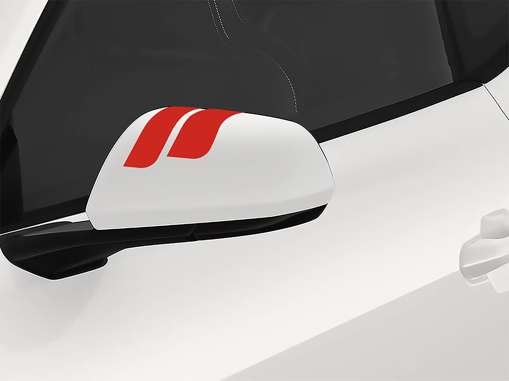 3M Light Red  Double Round Side View Mirror Sticker