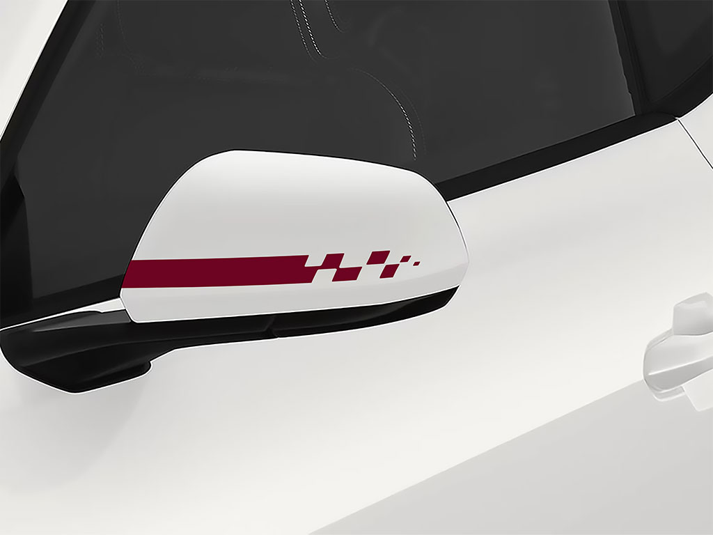 3M Burgundy Checkered Flag Side View Mirror Sticker