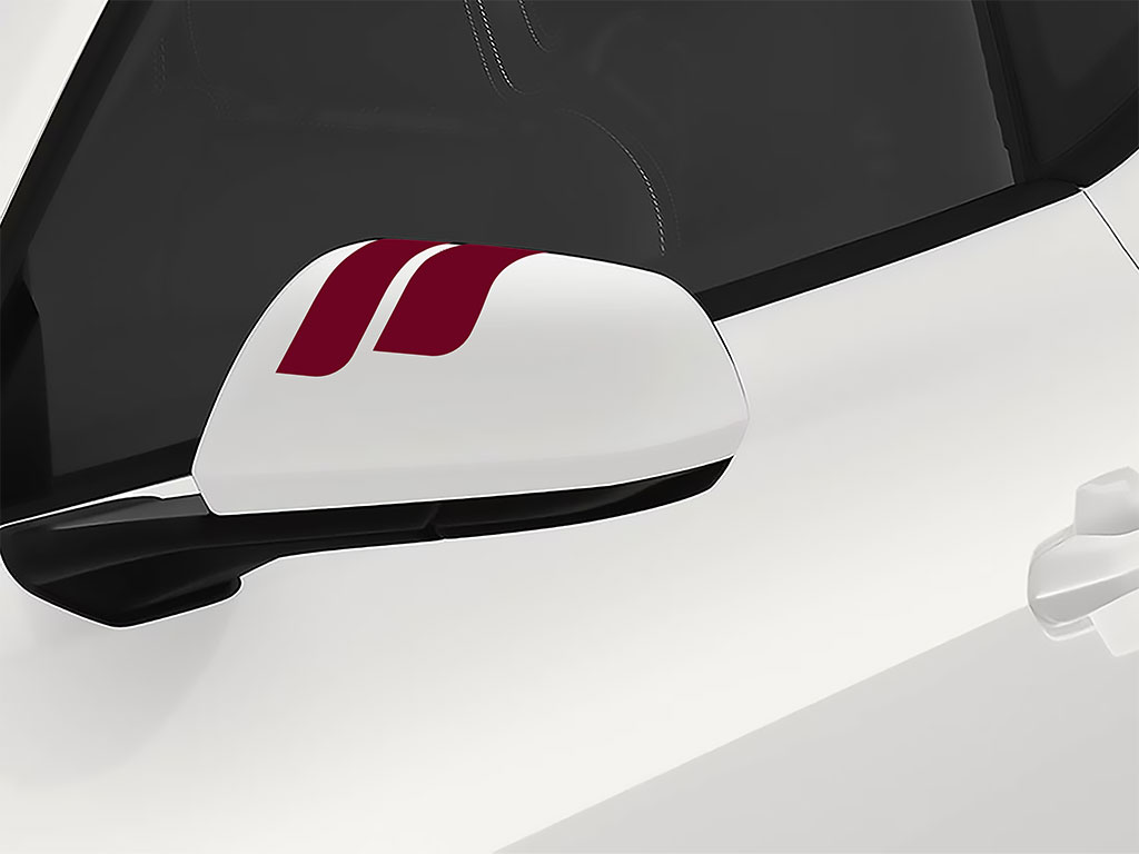 3M Burgundy  Double Round Side View Mirror Sticker