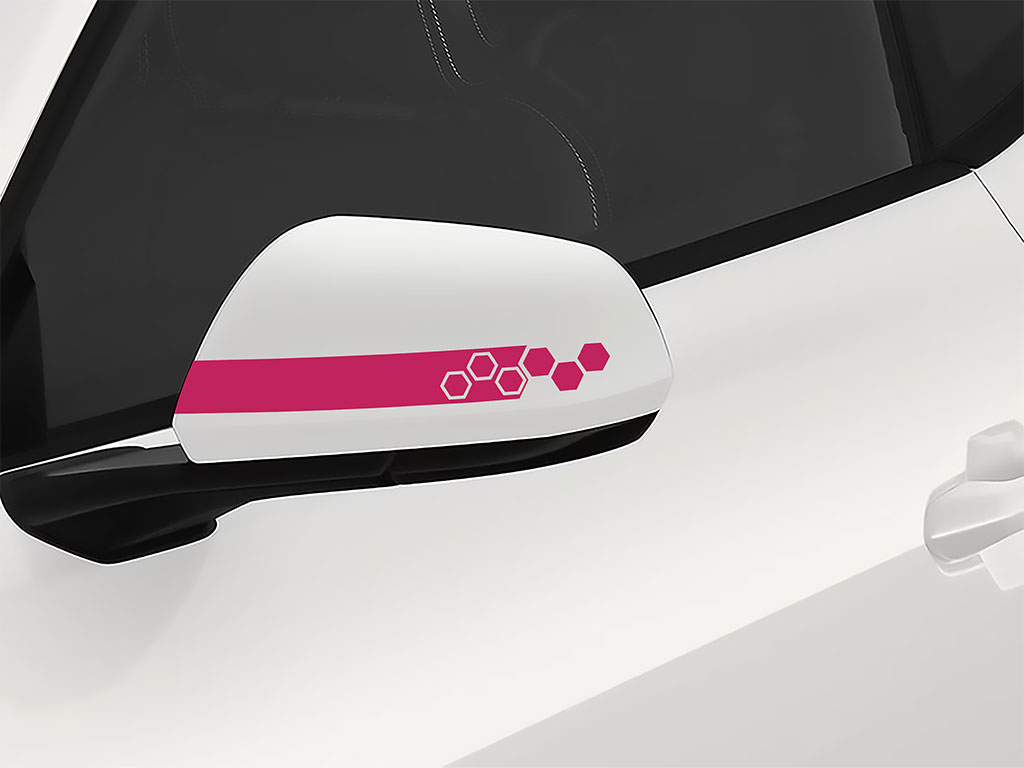 3M Pink Hexagon Side View Mirror Sticker