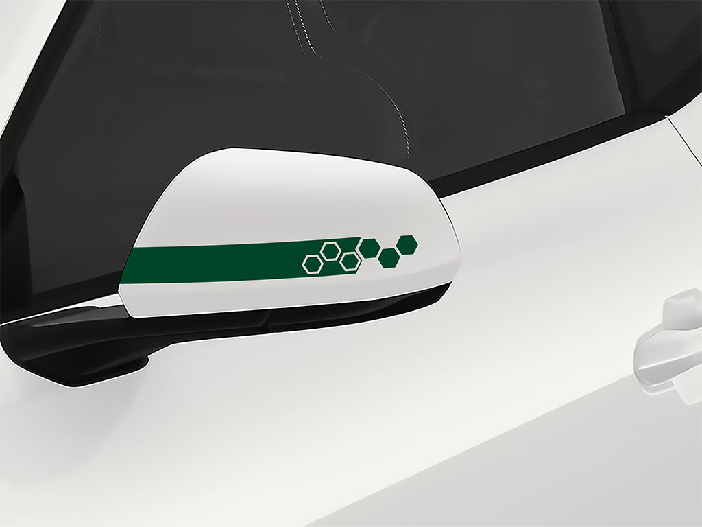 3M Dark Green Hexagon Side View Mirror Sticker