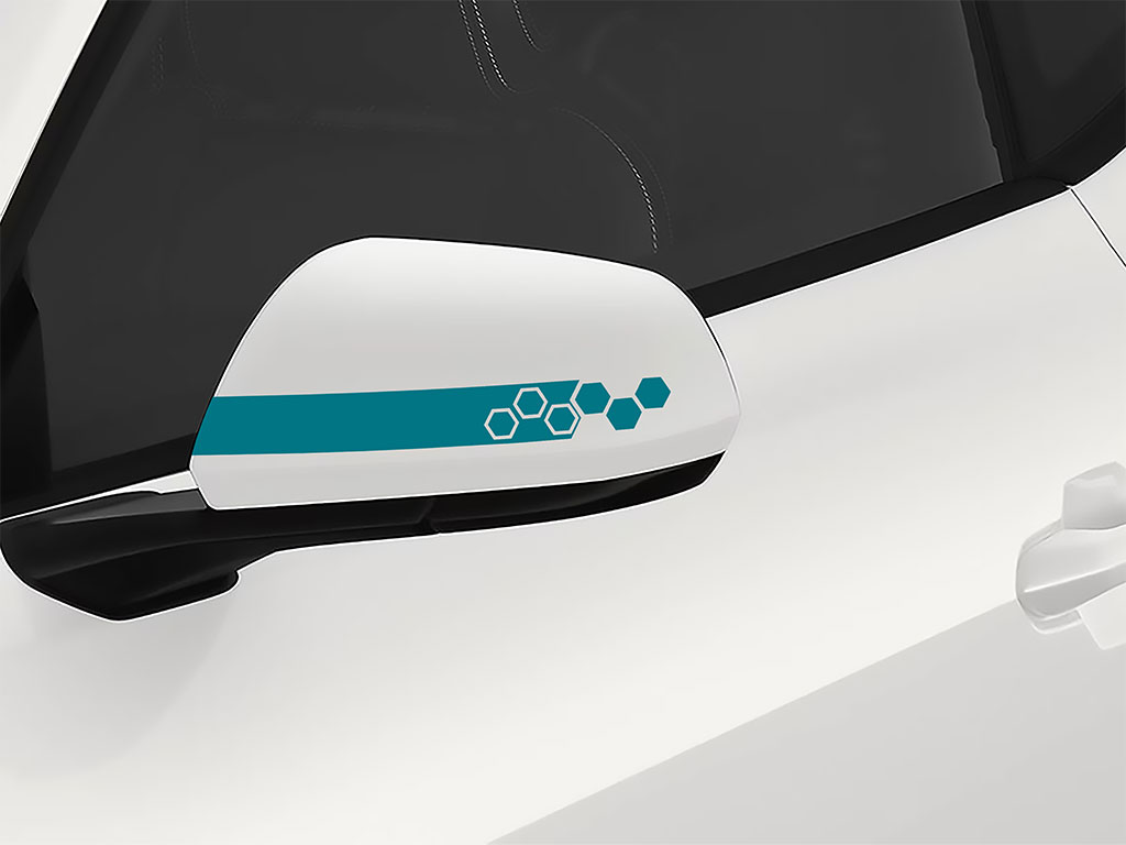 3M Teal Hexagon Side View Mirror Sticker