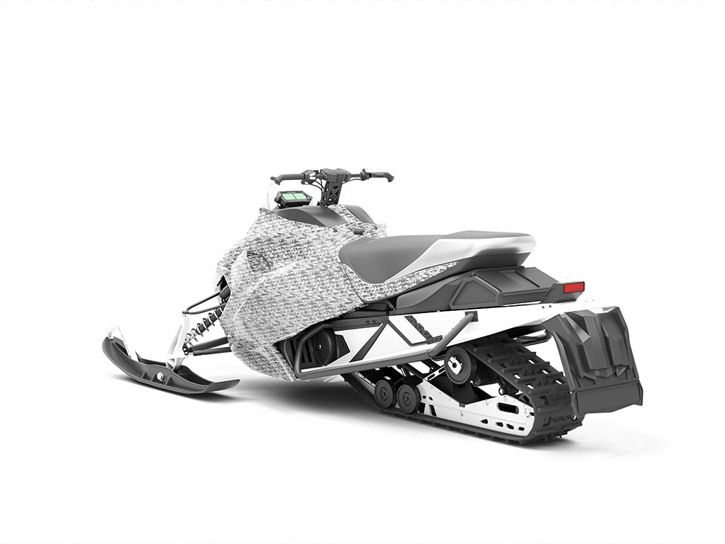 Rwraps 3D Carbon Fiber Silver (Digital) Snowmobile Vinyl Wraps