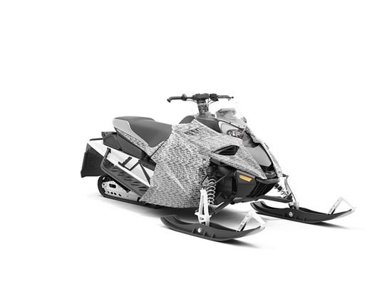 Rwraps™ 3D Carbon Fiber Silver (Digital) Vinyl Snowmobile Wrap