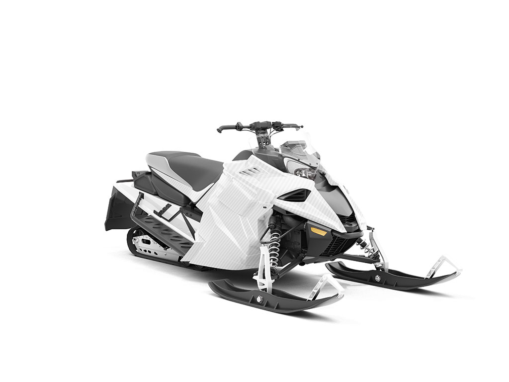 Rwraps™ 3D Carbon Fiber White Vinyl Snowmobile Wrap