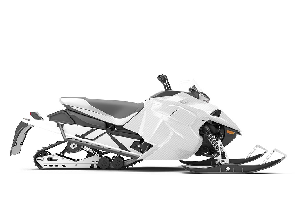 Rwraps 3D Carbon Fiber White Do-It-Yourself Snowmobile Wraps