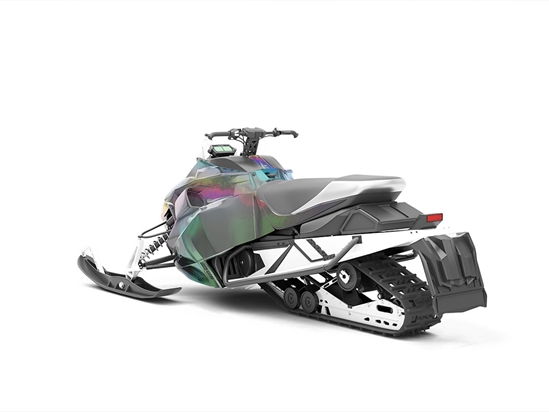 Rwraps Holographic Chrome Black Neochrome Snowmobile Vinyl Wraps