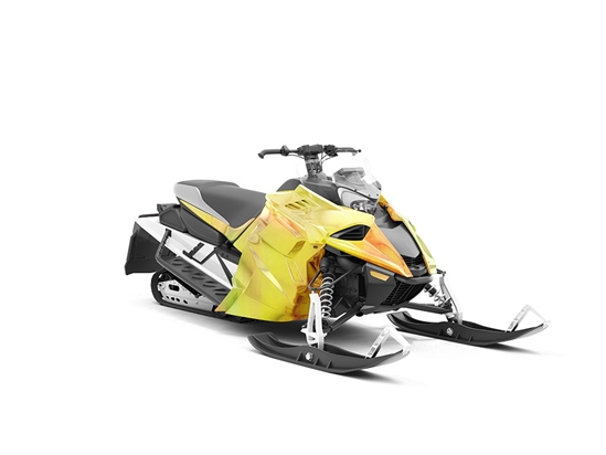 Rwraps™ Holographic Chrome Gold Neochrome Vinyl Snowmobile Wrap