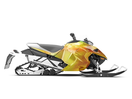 Rwraps Holographic Chrome Gold Neochrome Do-It-Yourself Snowmobile Wraps