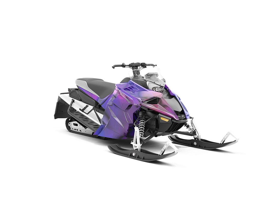 Rwraps™ Holographic Chrome Purple Neochrome Vinyl Snowmobile Wrap