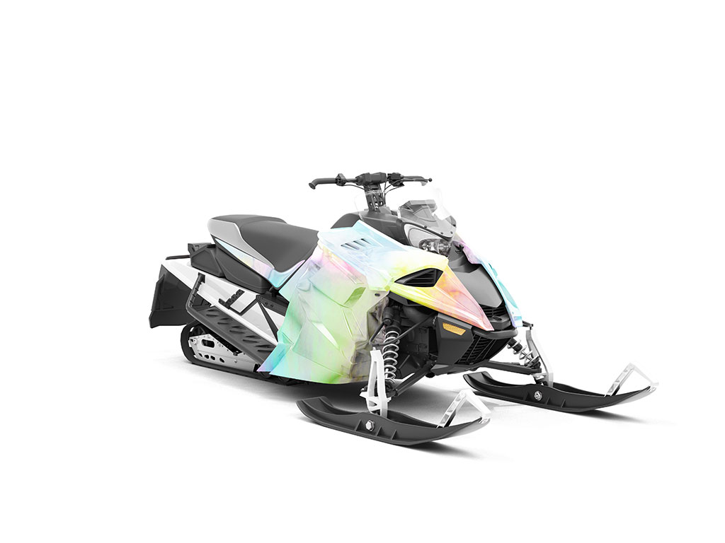 Rwraps™ Holographic Chrome Silver Neochrome Vinyl Snowmobile Wrap