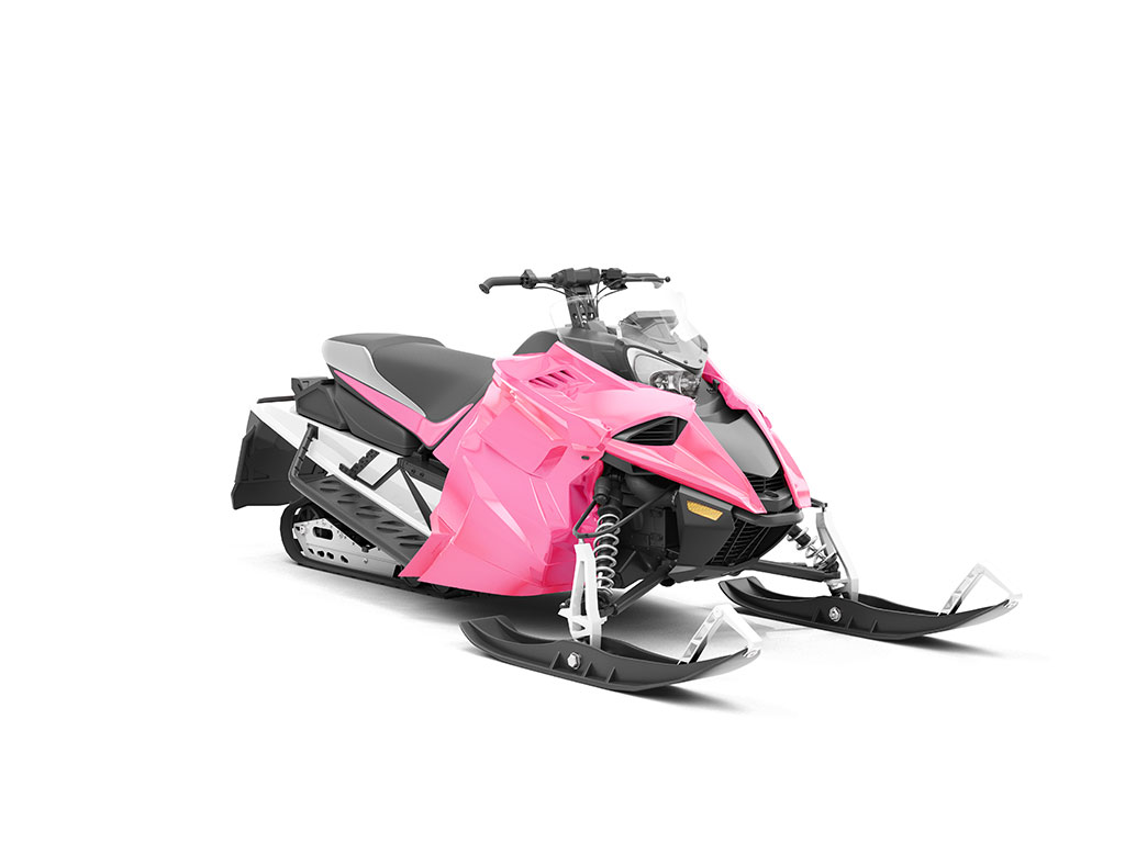 Rwraps™ Matte Chrome Pink Rose Vinyl Snowmobile Wrap