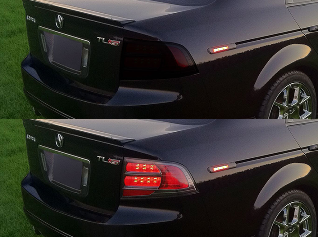 Acura TL 2007-2008 Before and After Smoked Taillights