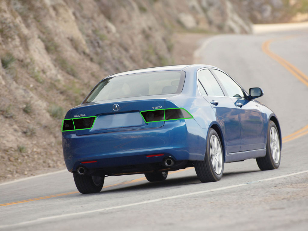 Acura TSX 2004-2008 Tail Light Tint Installation Points