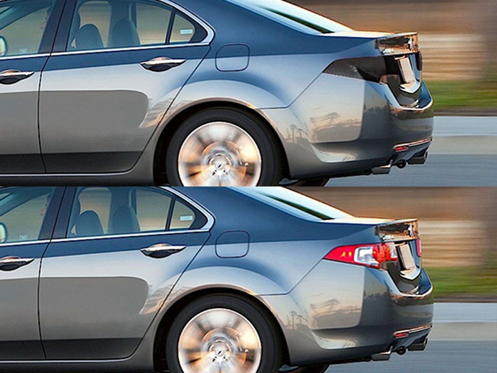 Acura TSX 2009-2014 Before and After Smoked Taillights