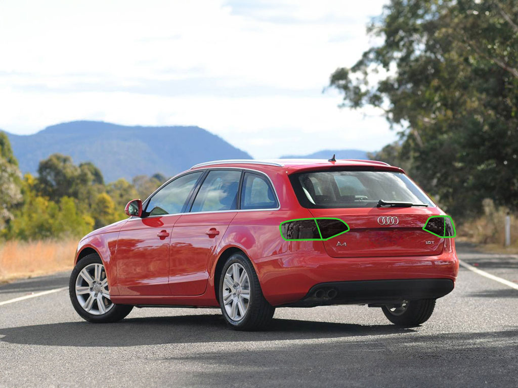 Audi A4 Sedan 2006-2008 Tail Light Tint Installation Points