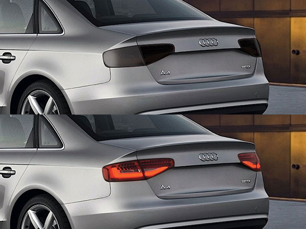 Audi A4 Sedan 2009-2012 Before and After Smoked Taillights