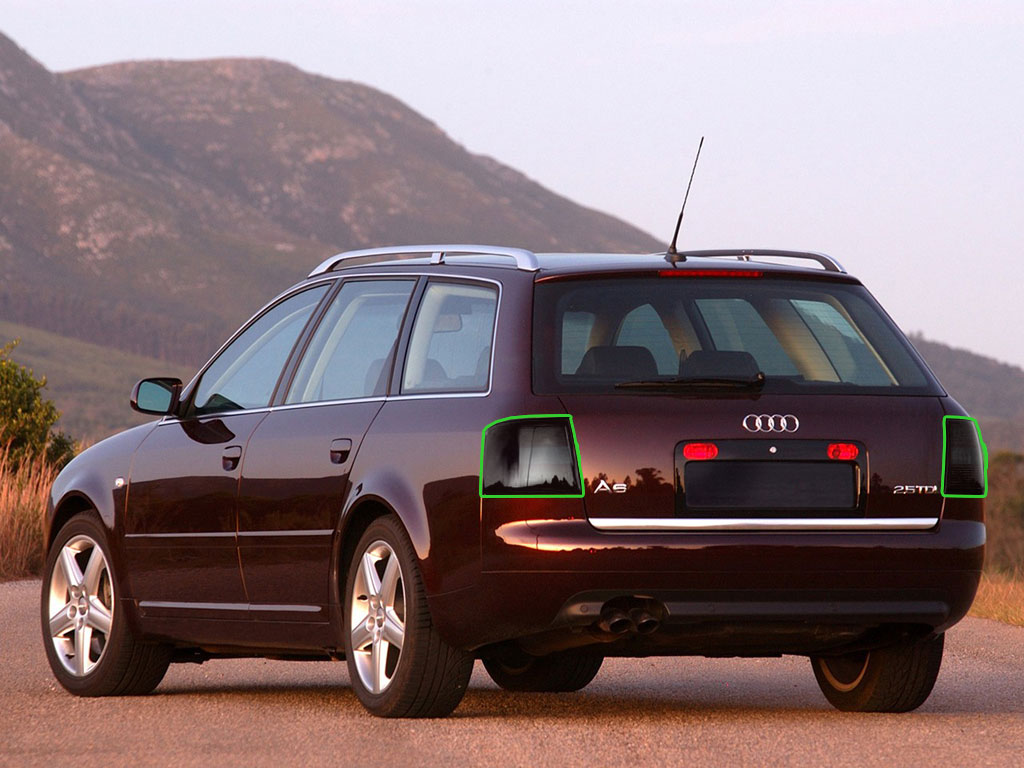 Audi A6 1998-2004 Tail Light Tint Installation Points