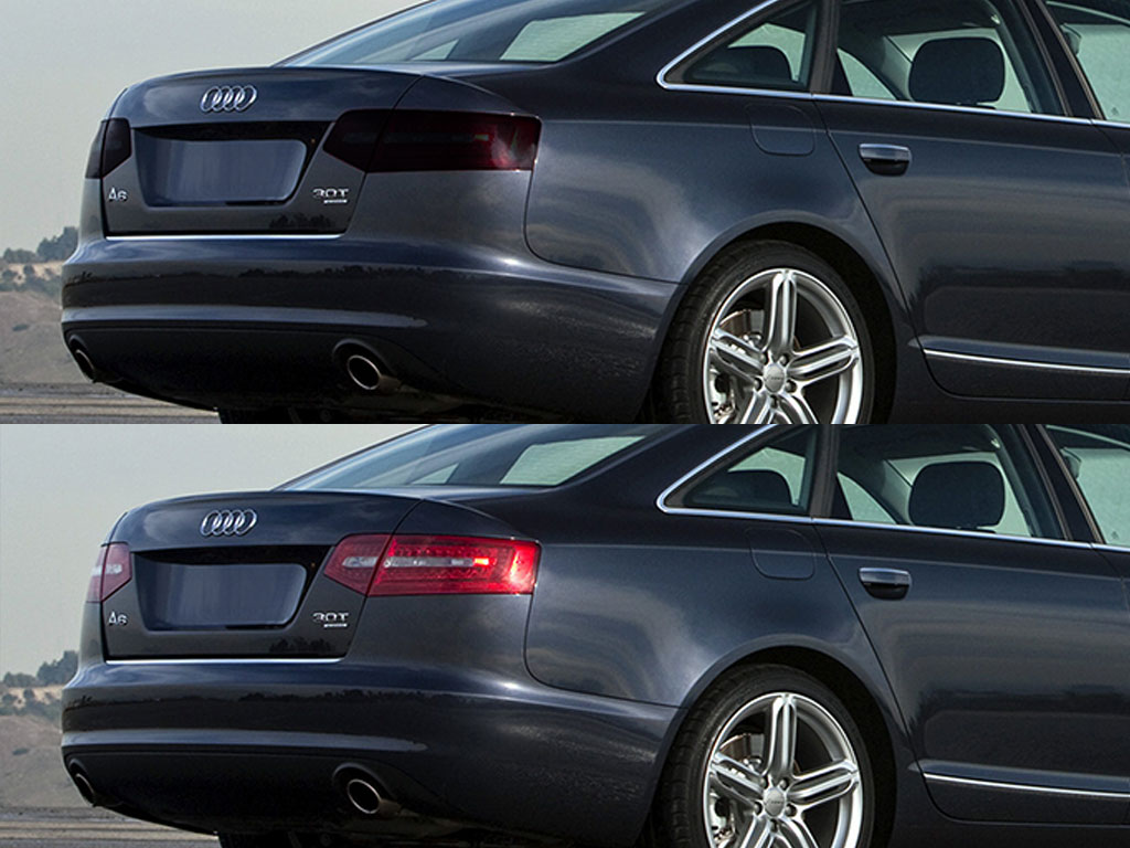 Audi A6 2009-2011 Before and After Smoked Taillights