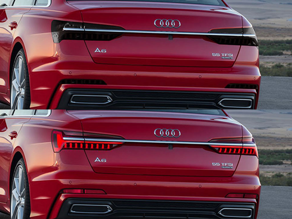 Audi A6 2016-2018 Before and After Smoked Taillights