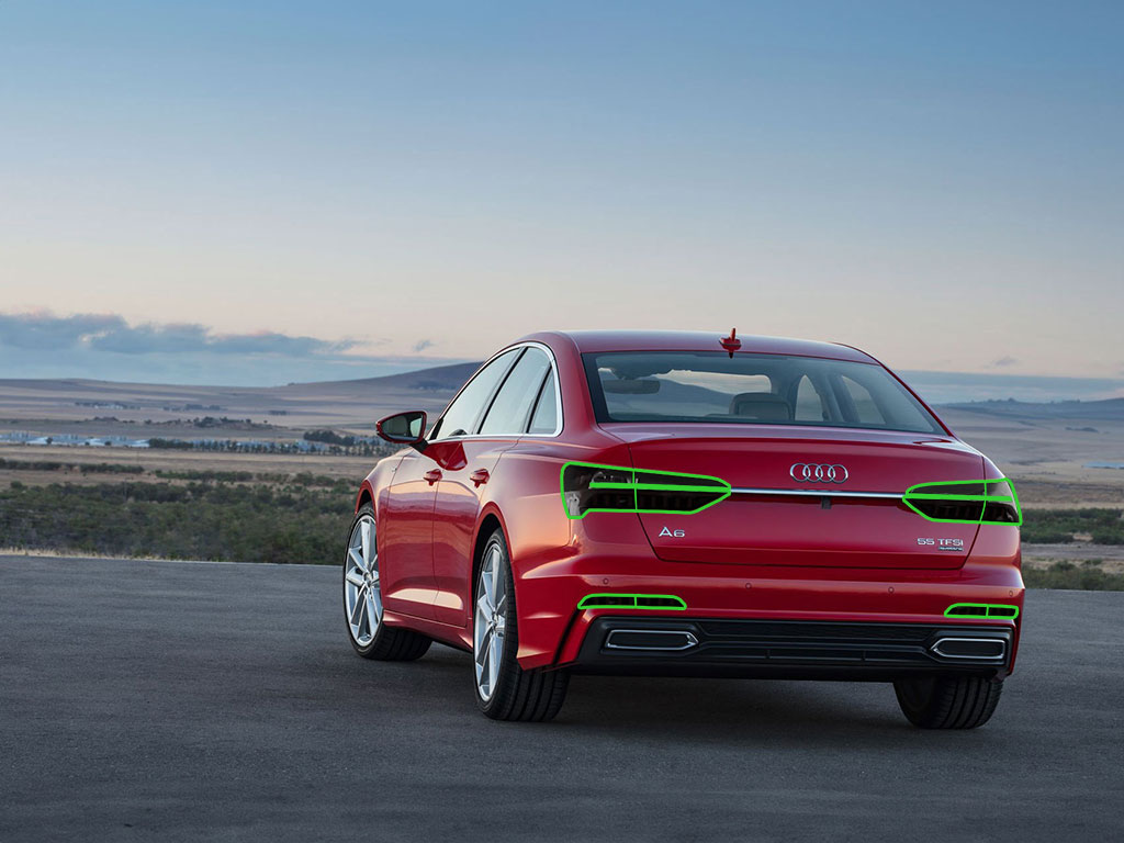 Audi A6 2016-2018 Tail Light Tint Installation Points