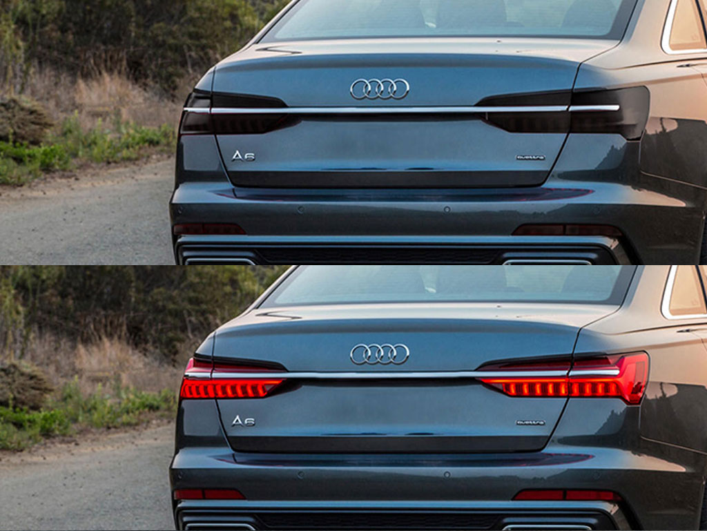 Audi A6 2019-2023 Before and After Smoked Taillights