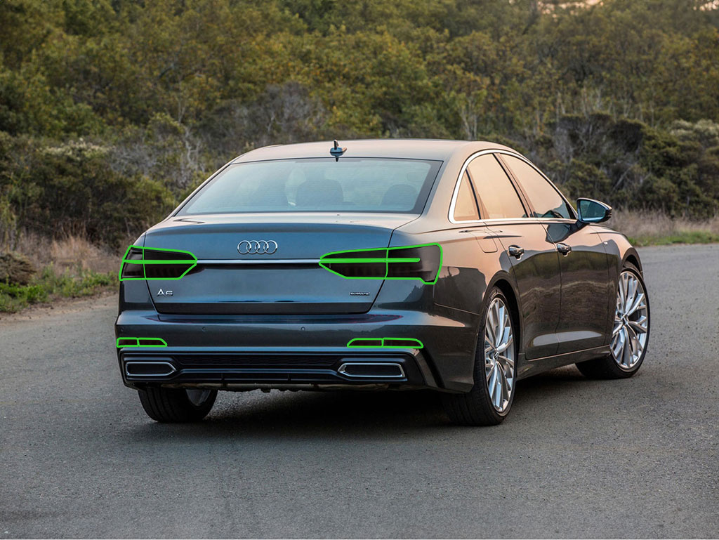 Audi A6 2019-2023 Tail Light Tint Installation Points