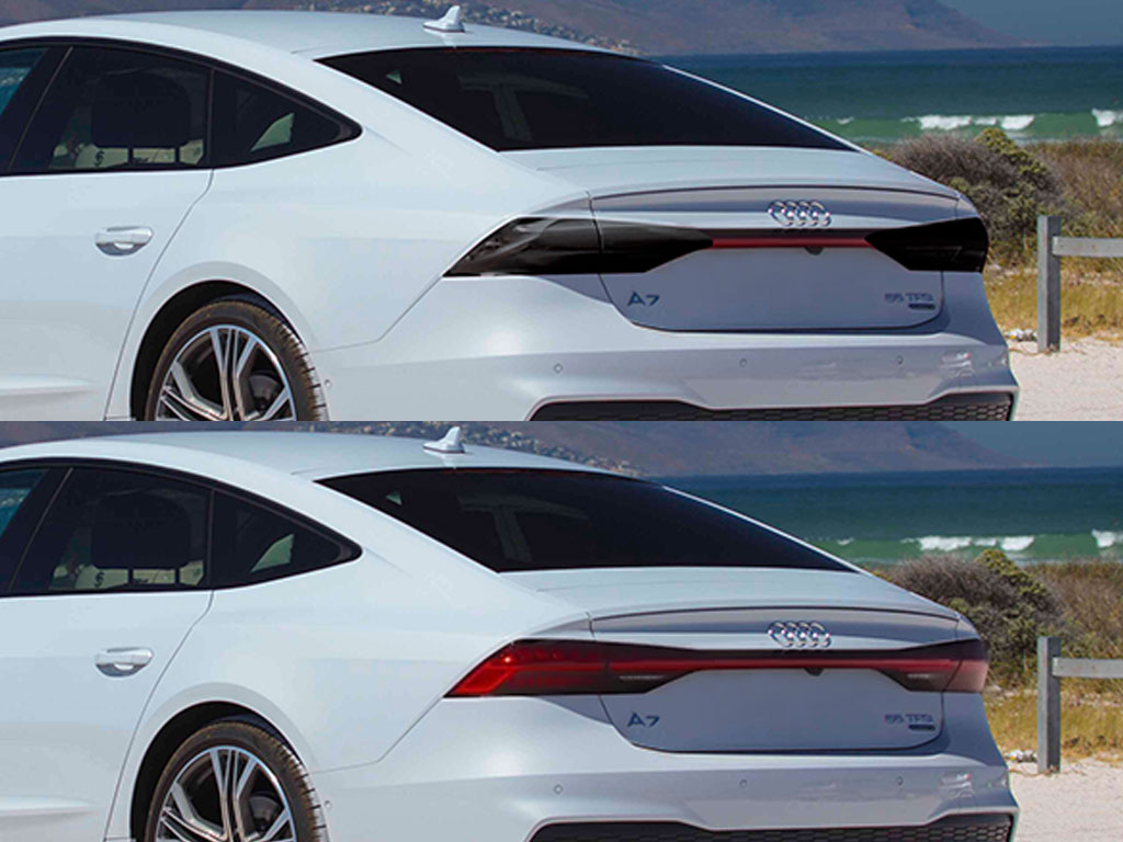 Audi A7 2016-2018 Before and After Smoked Taillights